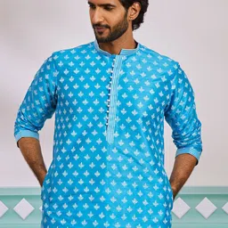 VASTRAMAY Men Ethnic Motifs Printed Regular Kurta with Pyjamas image 5