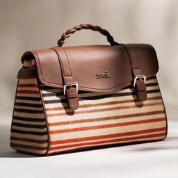 ZOUK Women Striped Satchel-52