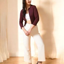 BAESD Self Design Open Front Crop Shrug image 5