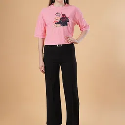 BAESD Printed T-Shirt With Trousers Co-Ords-image-99