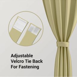TOP DRAPES Beige Set of 2 Black Out Window Curtain-picture-40