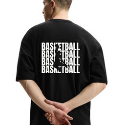 Fashnobic Men Typography Printed Round Neck Cotton Oversized T-shirt-image-88