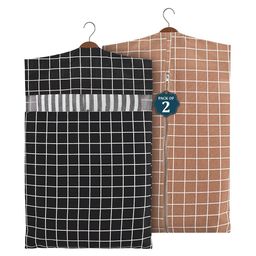 Kuber Industries Brown Set of 2 Regular Multi-Utility Organisers-35