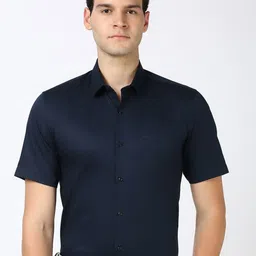 Peter England Men Spread Collar Solid Cotton Formal Shirt-image-88