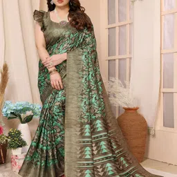 CATCHY FOREVER Floral Printed Saree-image-82