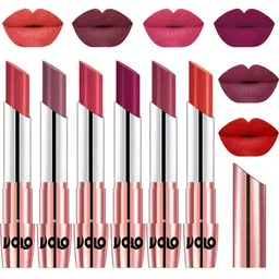 VOLO Set Of 5 Creme Matte Lipstick-3.5g-Peach-Plum-Pink-Magenta-Cherry-Orange-13