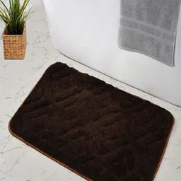 MAA HOME CONCEPT Brown Textured 110 GSM Microfiber Anti-Skid Bath Mat-image-75