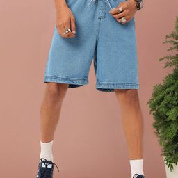 Kook N Keech Men Urban Cool Skater Fit Denim Shorts-image-57