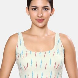 Studio Shringaar Printed Round Neck Sleeveless Saree Blouse-image-29