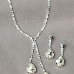 fabula Silver-Plated CZ-Studded Jewellery Set-image-25