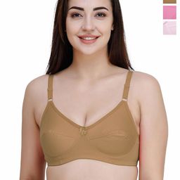 College Girl Women Pack of 3 Full Coverage Cotton Everyday Bra-image-56