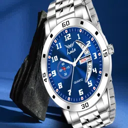 Hala Men Aluminium Dial & Stainless Steel Straps Analogue Watch Hala-8188-29