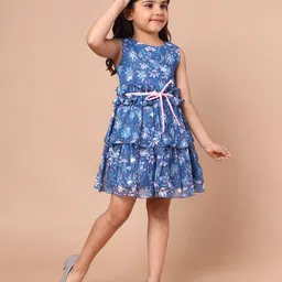 PINK MERMAID Floral Print Chiffon Fit & Flare Dress-picture-39
