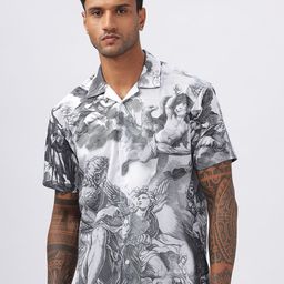 Vestirio Men Relaxed Graphic Printed Opaque Casual Shirt-image-123
