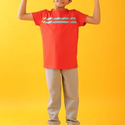 Anthrilo Boys England Striped Summer T-Shirt With Jogger Set-picture-44