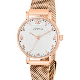 CRESTELLO Women Dial & Straps Analogue Watch CR-RG146-SLV-46