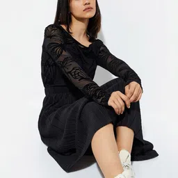 max URB_N Women Printed Mesh Top with Camisole-image-94