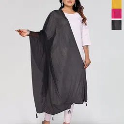Moda Rapido Selection Of 4 Lycra Tasselled Border Dupatta-picture-34