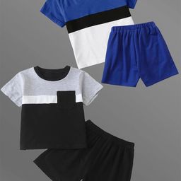 Lofn Unisex Kids Colourblocked T-shirt with Capris-image-83