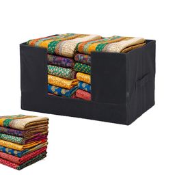 Kuber Industries Black Cloth Drawer Organiser-38