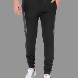 ALAKH HUB Men Colour-Blocked Mid-Rise Joggers-picture-2