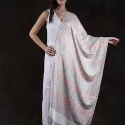 Exotic India Ethnic Motifs Woven Design Woollen Shawl-picture-50