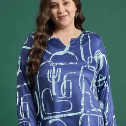 DressBerry Curve Print Crepe Top-image-14
