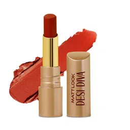 MATTLOOK Desi Diva HD Matte Lipstick Enriched With Hyaluronic Acid- 3.8g-Autumn Maroon-10-44