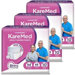 KareMed Comfort Adult Diaper Pants, Medium 75-100 Cm (30"- 40"), 30 Count Adult Diapers - M-image-66