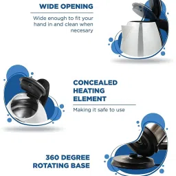 Electric Kettle Stainless Steel 2 L,1500W,Superfast Boiling 360° Rotating Base Multi Cooker Electric Kettle-image-38