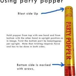 party midlinkerz Printed Party Poppers for Birthday Celebrations, Pack of 2, Multicolour Confetti Balloon image 3