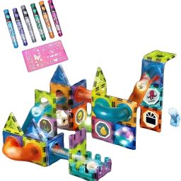 Magnetic Building Blocks for kids+FREE 6-Piece Temporary Tattoo Pen Model Building Kit-image-52