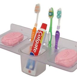 Unbreakable Acrylic corner shelves/toothbrush holder Acrylic Wall Shelf-image-28