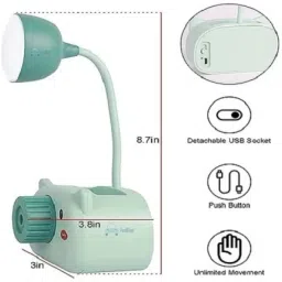 akr 4in1 Camera Style lamp Piggy Desk Lamp with Pencil Sharpener with night lamp Table Lamp image 3
