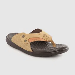Woodland Men Camel Brown Leather Comfort Sandals-image-54