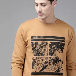 Roadster Men Brown Printed Sweatshirt-image-68