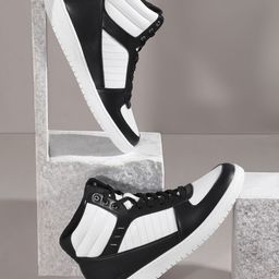 FCUK Men Perforated Detail Colourblocked Sneakers-picture-7
