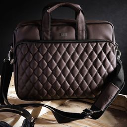 K London Unisex Brown Textured Messenger Bag-image-91