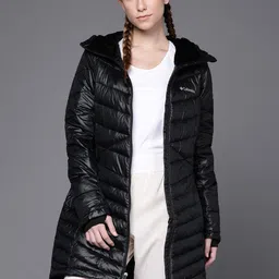 Columbia Women Black Joy Peak Mid Hooded Reflective Stripe Hiking Padded Jacket-image-70