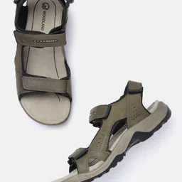 Woodland Men Nubuck Leather Comfort Sandals-picture-24
