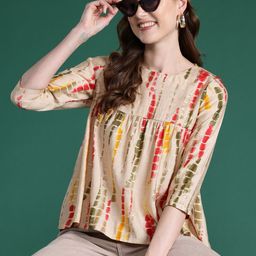 DressBerry Tie & Dye Dyed A-line Top-image-27