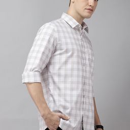 Van Heusen Pure Cotton Slim Fit Checked Casual Shirt-picture-41