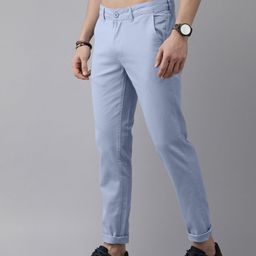 Roadster Men Blue Solid Regular Trousers-image-30
