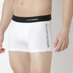 UnderJeans by Spykar White Regular Fit Trunks image 3