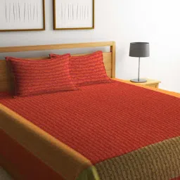 Klotthe Jacquard Collection Orange 300 TC Bed Linen Set-image-19