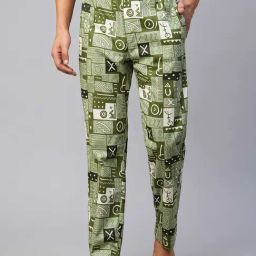 Urban Scottish Green Regular Fit Printed Lounge Pants-image-24