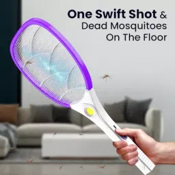 Toreto Mosquito Killer Racket Bat With LED Light Battery Power Purple, TORL-05 image 4