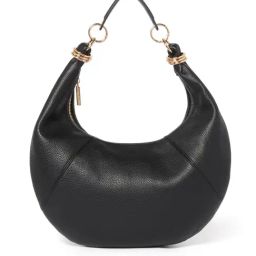 Forever New Black Cayla Solid Small Hobo bag-image-97