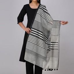Banana Labs Striped Cotton Dupatta-picture-33