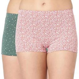 BLOSSOM Women's Inner Elastic High Coverage Super Combed Cotton Elastane Stretch Mid Waist Chic Prints-image-31